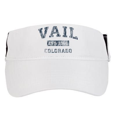 Vail Colorado Co Vintage Sports Design Print Adult Drive Performance Visor