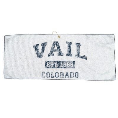 Vail Colorado Co Vintage Sports Design Print Large Microfiber Waffle Golf Towel