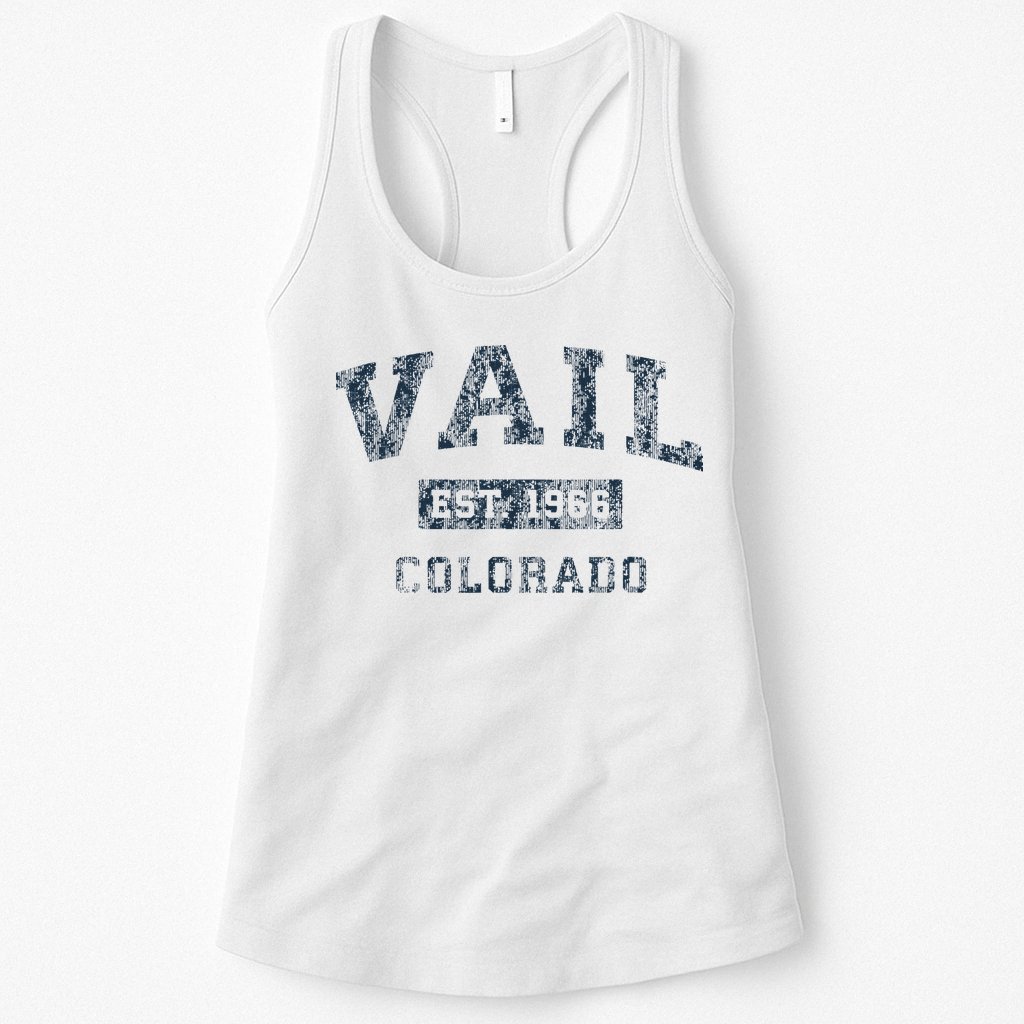 Vail Colorado Co Vintage Sports Design Print Womens Tank Top