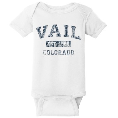 Vail Colorado Co Vintage Sports Design Print Baby Bodysuit