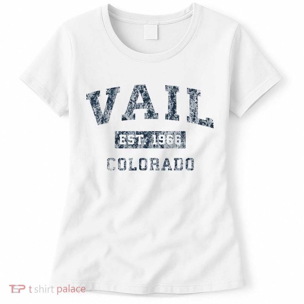 Vail Colorado Co Vintage Sports Design Print Womens T-Shirt