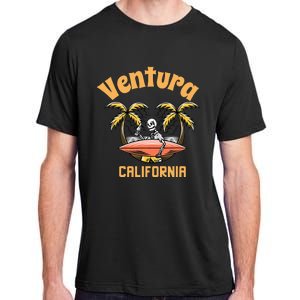 Ventura California Classic Skeleton Surfer Adult ChromaSoft Performance T-Shirt