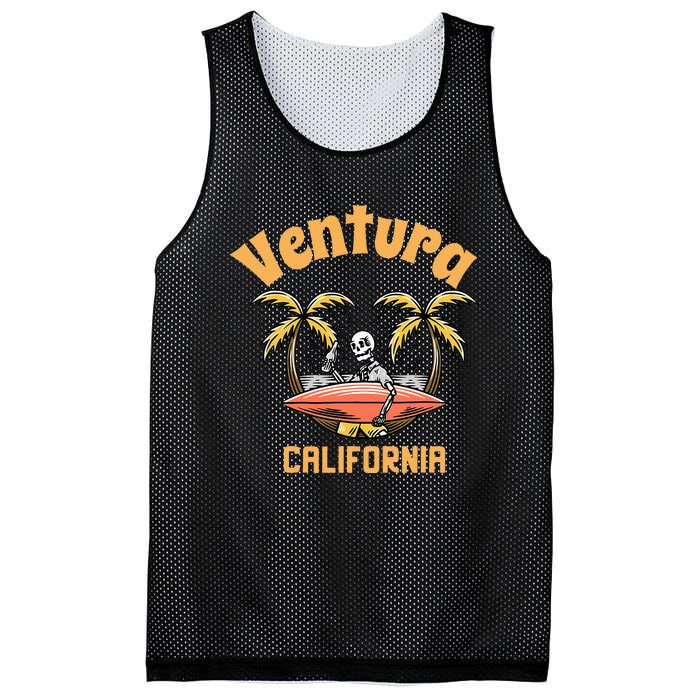 Ventura California Classic Skeleton Surfer Mesh Reversible Basketball Jersey Tank