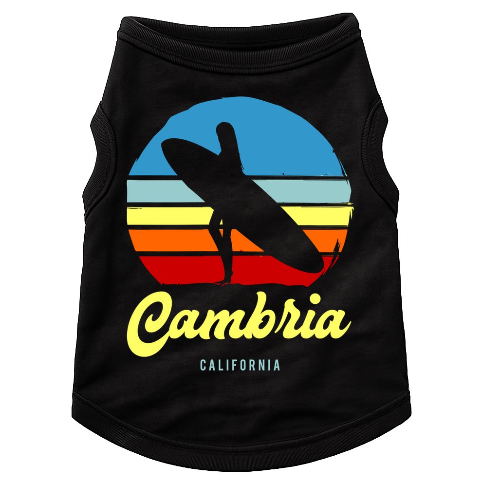 Vintage Cambria California Surf Cute Gift Doggie Tank