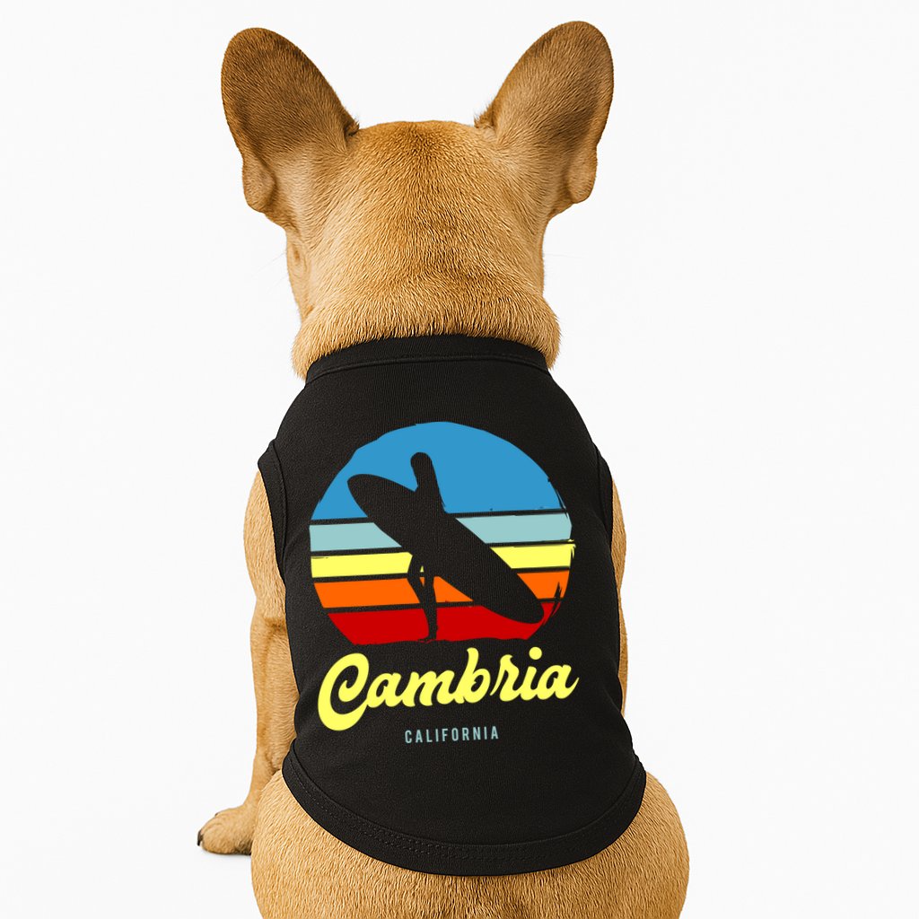 Vintage Cambria California Surf Cute Gift Doggie Tank