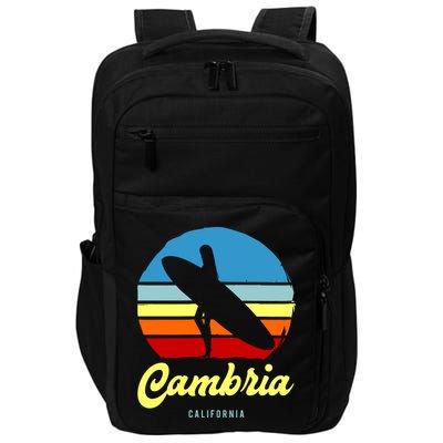 Vintage Cambria California Surf Cute Gift Impact Tech Backpack