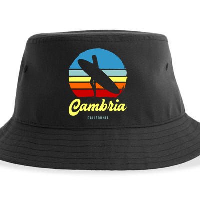 Vintage Cambria California Surf Cute Gift Sustainable Bucket Hat