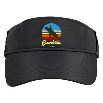 Vintage Cambria California Surf Cute Gift Adult Drive Performance Visor
