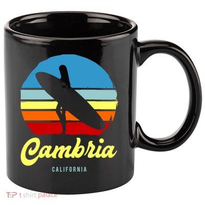 Vintage Cambria California Surf Cute Gift 11oz C Handle Ceramic Mug