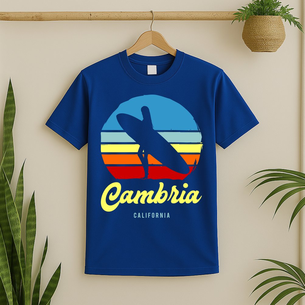 Vintage Cambria California Surf Cute Gift T-Shirt