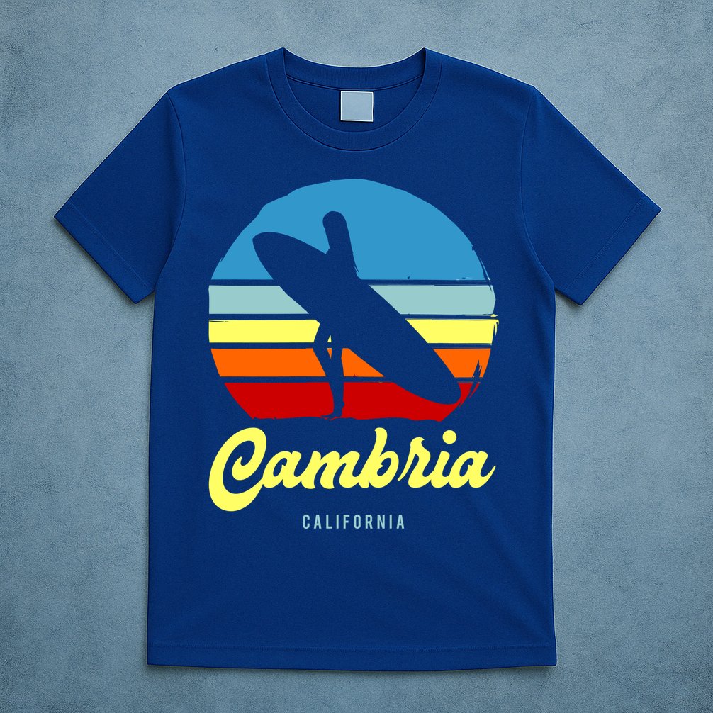 Vintage Cambria California Surf Cute Gift T-Shirt