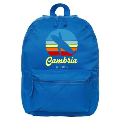 Vintage Cambria California Surf Cute Gift 16 in Basic Backpack