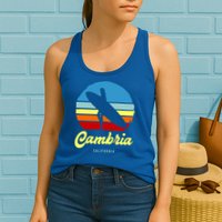 Vintage Cambria California Surf Cute Gift Womens Tank Top