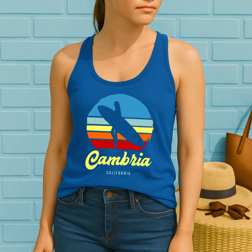 Vintage Cambria California Surf Cute Gift Womens Tank Top