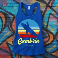Vintage Cambria California Surf Cute Gift Womens Tank Top