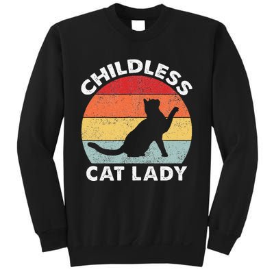 Vintage Childless Cat Lady Gift Sweatshirt