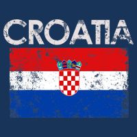 Vintage Croatia Croatian Flag Pride Gift Hoodie