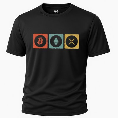 Vintage Crypto Cryptocurrency Crypto Ethereum Xrp Bitcoin Performance Shirt