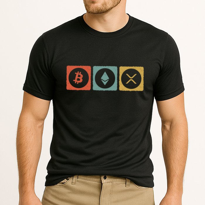 Vintage Crypto Cryptocurrency Crypto Ethereum Xrp Bitcoin Performance Shirt
