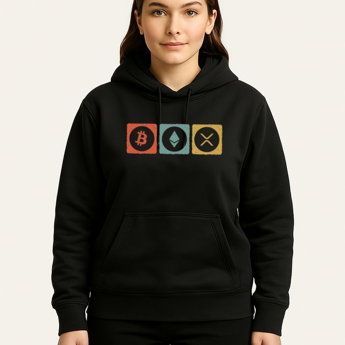 Vintage Crypto Cryptocurrency Crypto Ethereum Xrp Bitcoin Hoodie