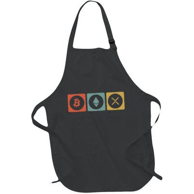 Vintage Crypto Cryptocurrency Crypto Ethereum Xrp Bitcoin Apron