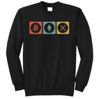 Vintage Crypto Cryptocurrency Crypto Ethereum Xrp Bitcoin Sweatshirt