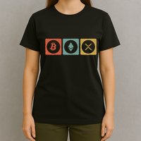 Vintage Crypto Cryptocurrency Crypto Ethereum Xrp Bitcoin T-Shirt