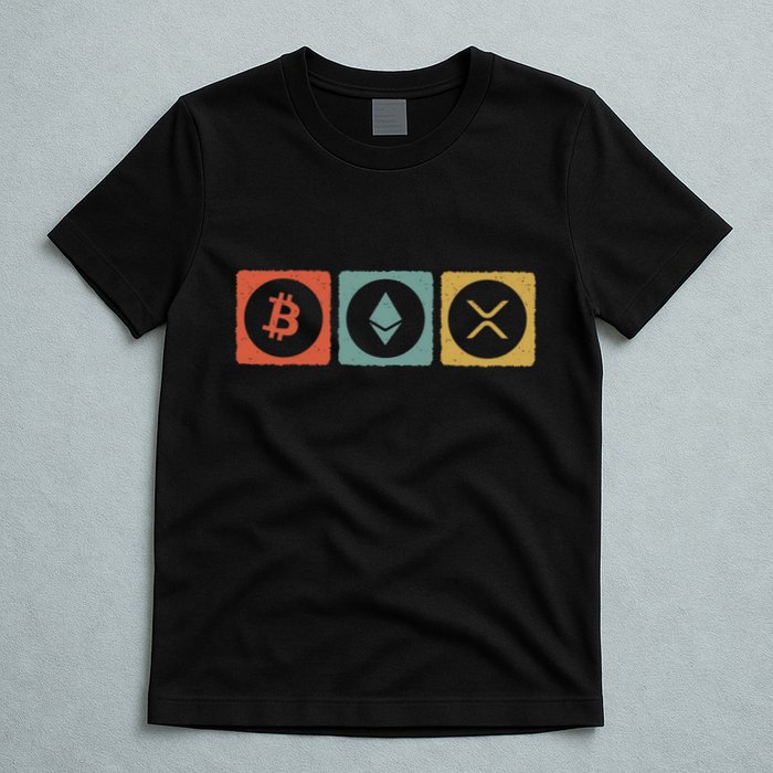 Vintage Crypto Cryptocurrency Crypto Ethereum Xrp Bitcoin T-Shirt