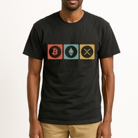 Vintage Crypto Cryptocurrency Crypto Ethereum Xrp Bitcoin Tall T-Shirt