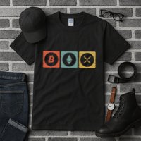 Vintage Crypto Cryptocurrency Crypto Ethereum Xrp Bitcoin Tall T-Shirt