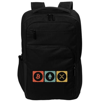 Vintage Crypto Cryptocurrency Crypto Ethereum Xrp Bitcoin Impact Tech Backpack