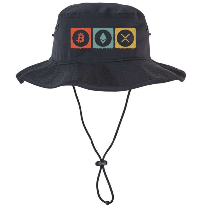 Vintage Crypto Cryptocurrency Crypto Ethereum Xrp Bitcoin Bucket Hat