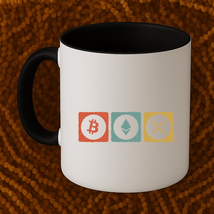Vintage Crypto Cryptocurrency Crypto Ethereum Xrp Bitcoin Mug