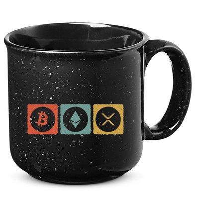 Vintage Crypto Cryptocurrency Crypto Ethereum Xrp Bitcoin 15oz Campfire Ceramic Mug