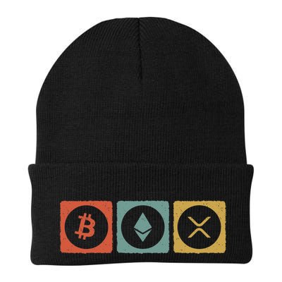 Vintage Crypto Cryptocurrency Crypto Ethereum Xrp Bitcoin Beanie