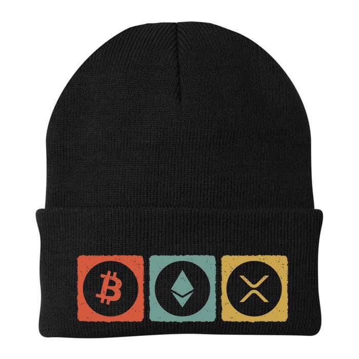 Vintage Crypto Cryptocurrency Crypto Ethereum Xrp Bitcoin Beanie
