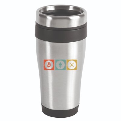 Vintage Crypto Cryptocurrency Crypto Ethereum Xrp Bitcoin 16oz Travel Tumbler