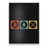 Vintage Crypto Cryptocurrency Crypto Ethereum Xrp Bitcoin Poster