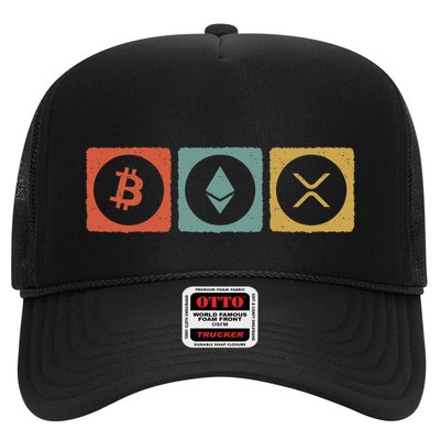 Vintage Crypto Cryptocurrency Crypto Ethereum Xrp Bitcoin Hat