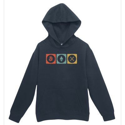 Vintage Crypto Cryptocurrency Crypto Ethereum Xrp Bitcoin Urban Pullover Hoodie