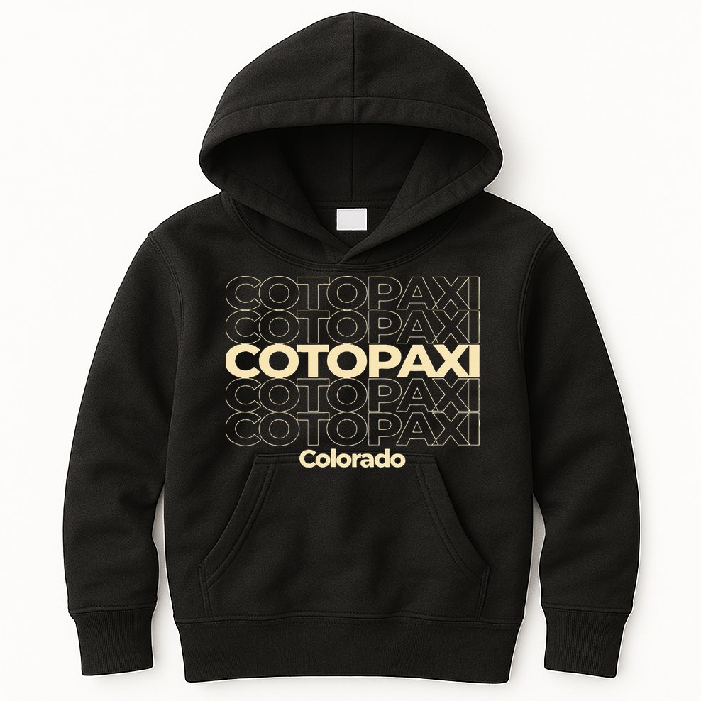 Vintage Cotopaxi Colorado Repeating Kids Hoodie