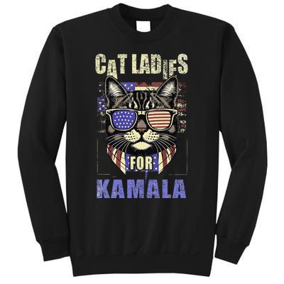 Vintage Childless Cat Ladies For Kamala Harris 2024 Election Sweatshirt