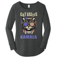 Vintage Childless Cat Ladies For Kamala Harris 2024 Election Women's Perfect Tri Tunic Long Sleeve Shirt