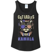 Vintage Childless Cat Ladies For Kamala Harris 2024 Election Ladies Essential Tank