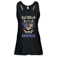 Vintage Childless Cat Ladies For Kamala Harris 2024 Election Ladies Essential Flowy Tank