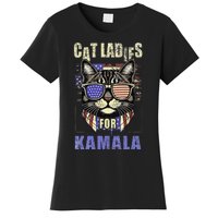 Vintage Childless Cat Ladies For Kamala Harris 2024 Election Women's T-Shirt