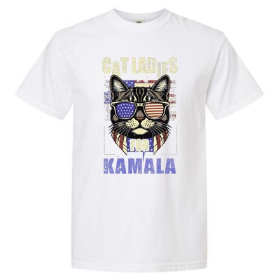 Vintage Childless Cat Ladies For Kamala Harris 2024 Election Garment-Dyed Heavyweight T-Shirt