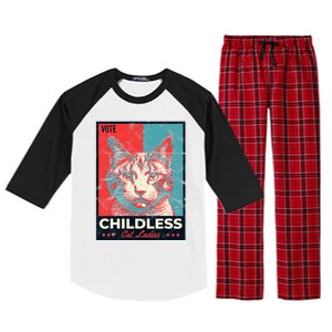 Vote Childless Cat Lady Raglan Sleeve Pajama Set