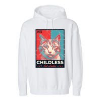 Vote Childless Cat Lady Garment-Dyed Fleece Hoodie