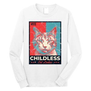 Vote Childless Cat Lady Long Sleeve Shirt